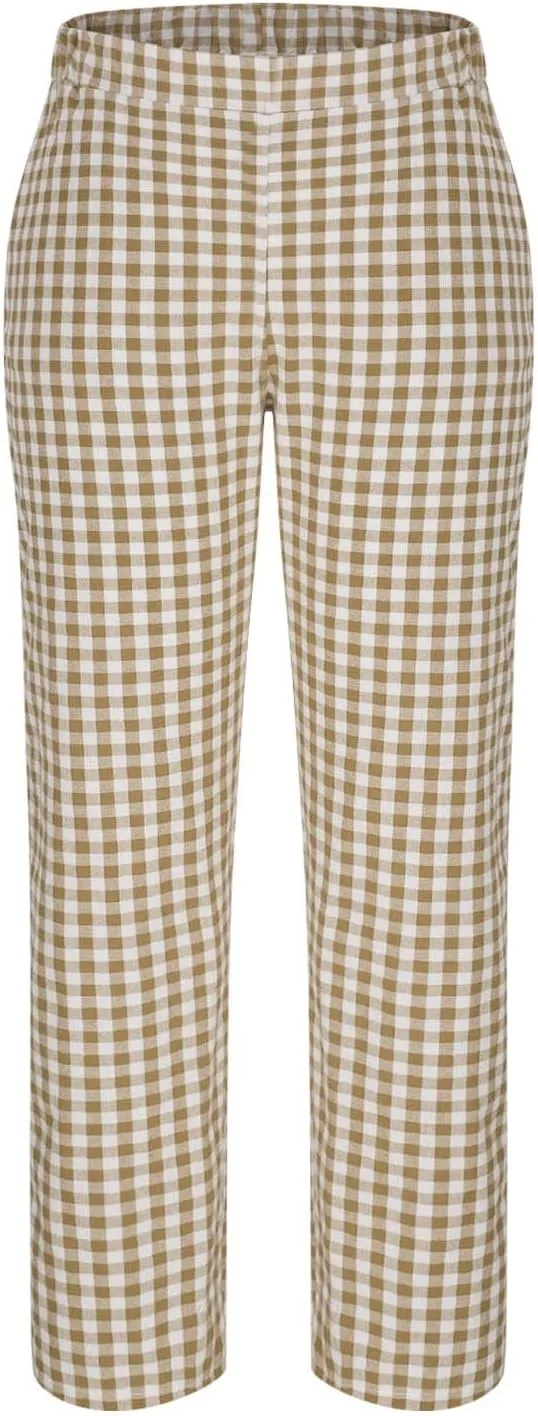 Women's Casual Plaid Pants Summer High Waist Comfort Athletic Trousers Fashion Loose Comfy Lounge Pant with Pocket
