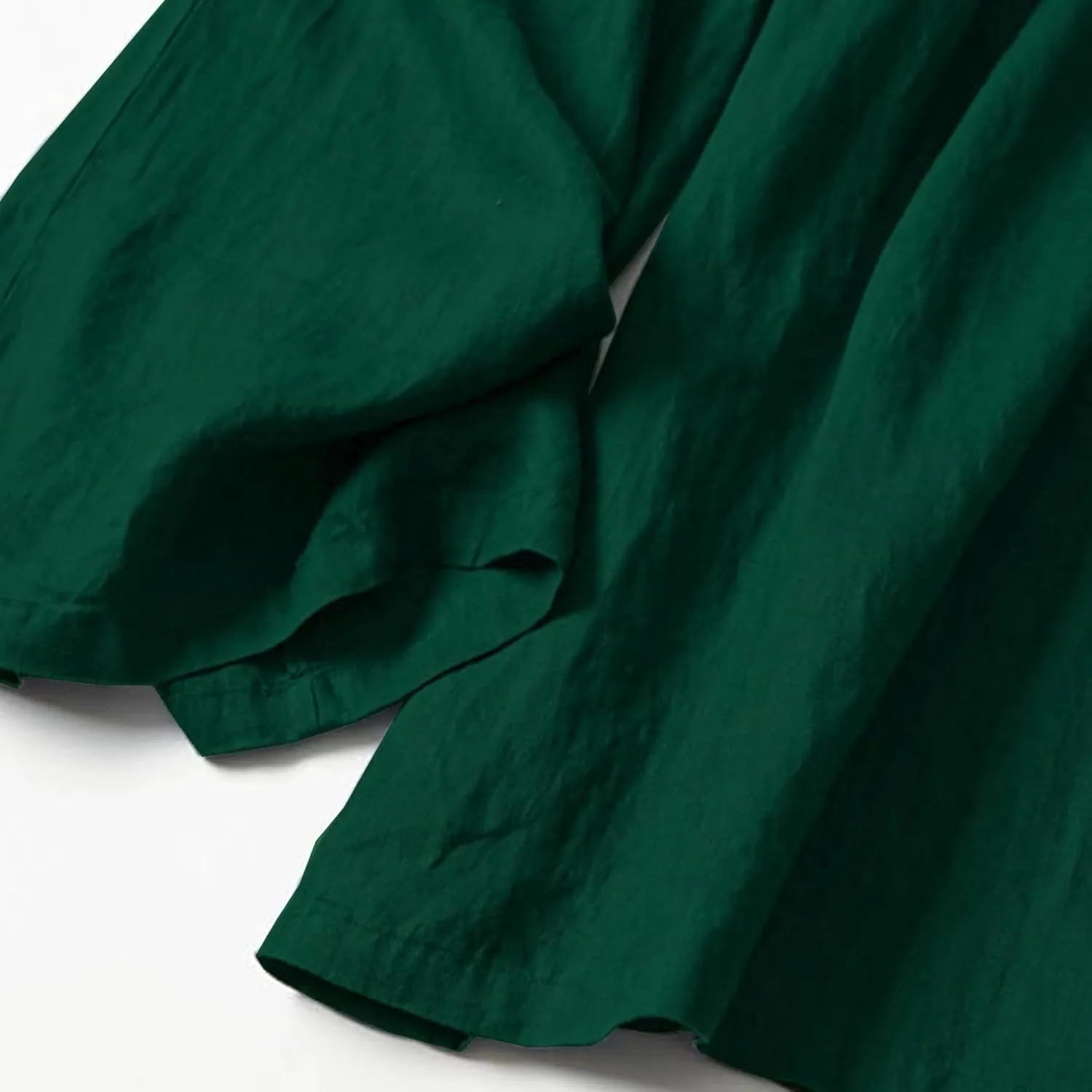 Women's Culottes Linen Wide Leg Pants Flowy Loose Cropped Pants Elastic Waist Palazzo Beach Pant Summer Casual Trouser