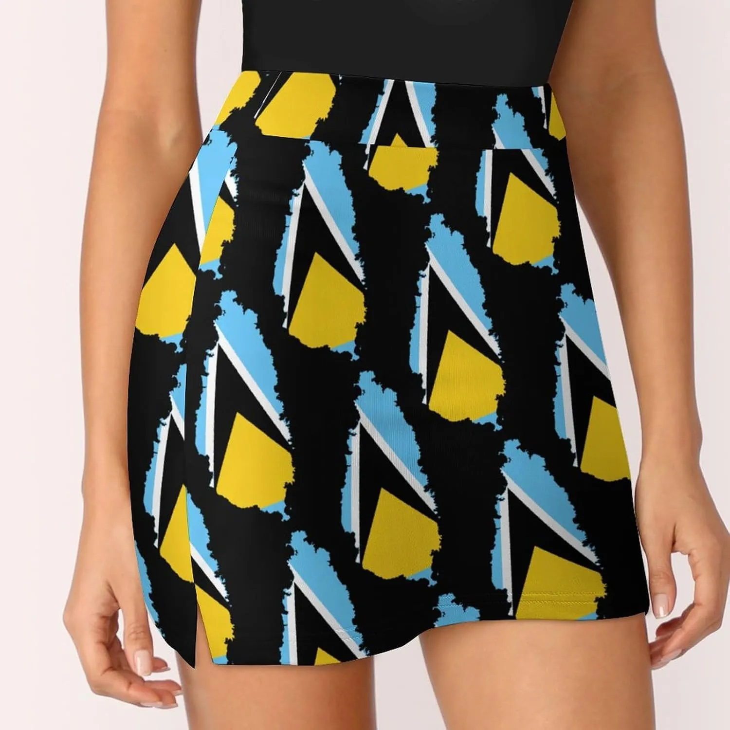 Women's El Salvador Flag Tennis Skirt Casual A-line Light-Proof Trouser Skirt with Shorts Pockets