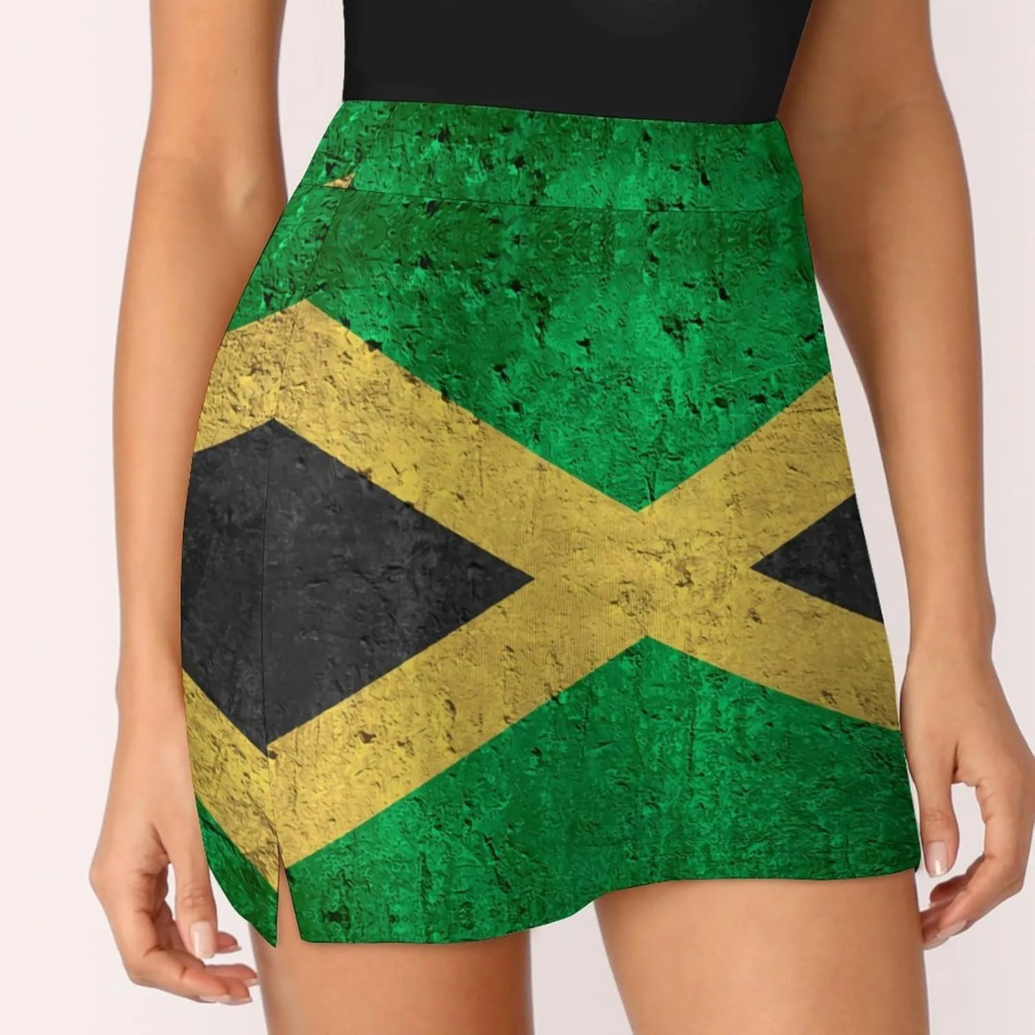 Women's Gay-Pride-Flag Tennis Skirt A-line Light-Proof Trouser Skirt with Shorts Pockets