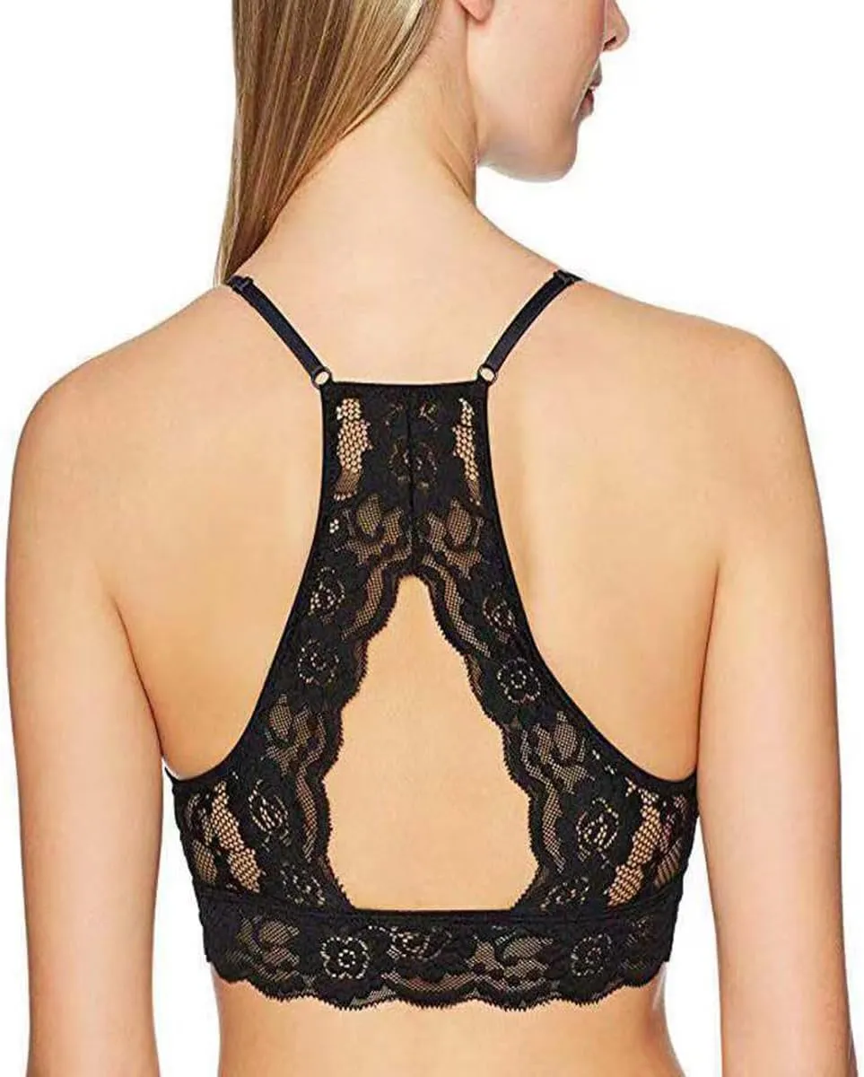 Women's Lace Camisole Lace Bralettes Crop Tops Half Cami Top Racerback Tank Top for Women Girls