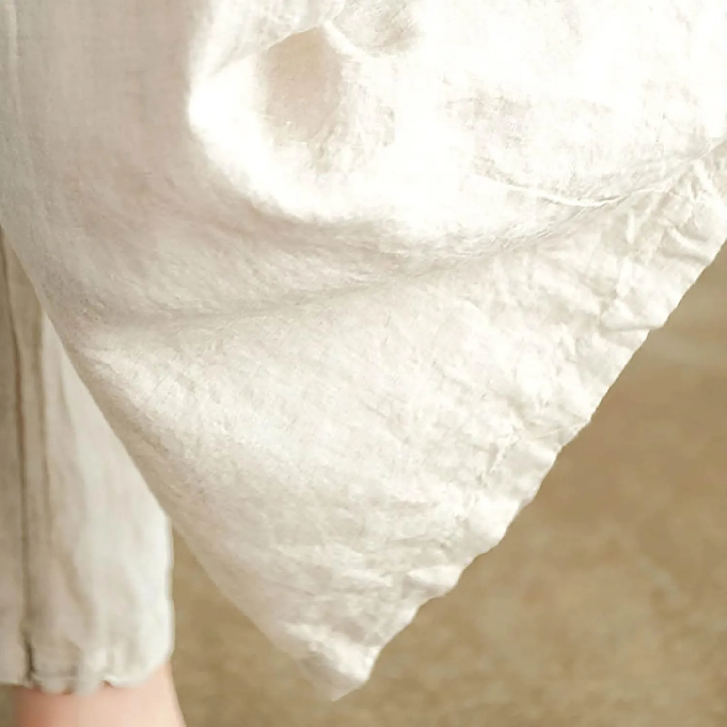 Women's Palazzo Pants Baggy Cotton Linen Culottes Casual Flowy Elastic High Waisted Wide Leg Boho Pants with Pockets