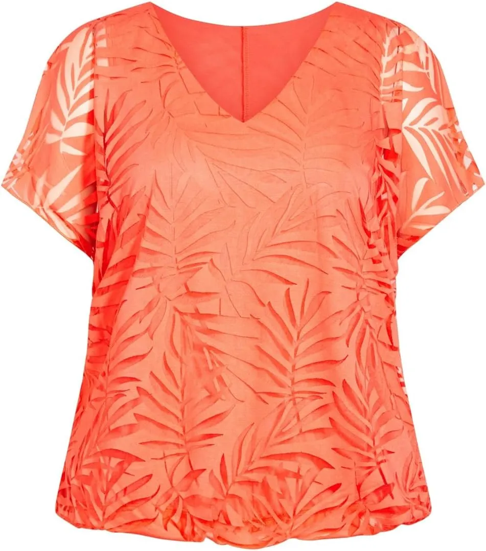 Women's Plus Size Elora Burnout Top