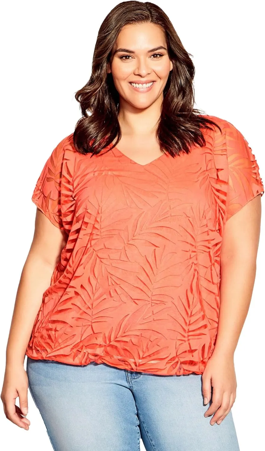Women's Plus Size Elora Burnout Top