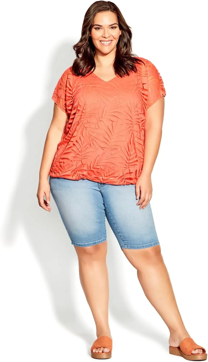 Women's Plus Size Elora Burnout Top