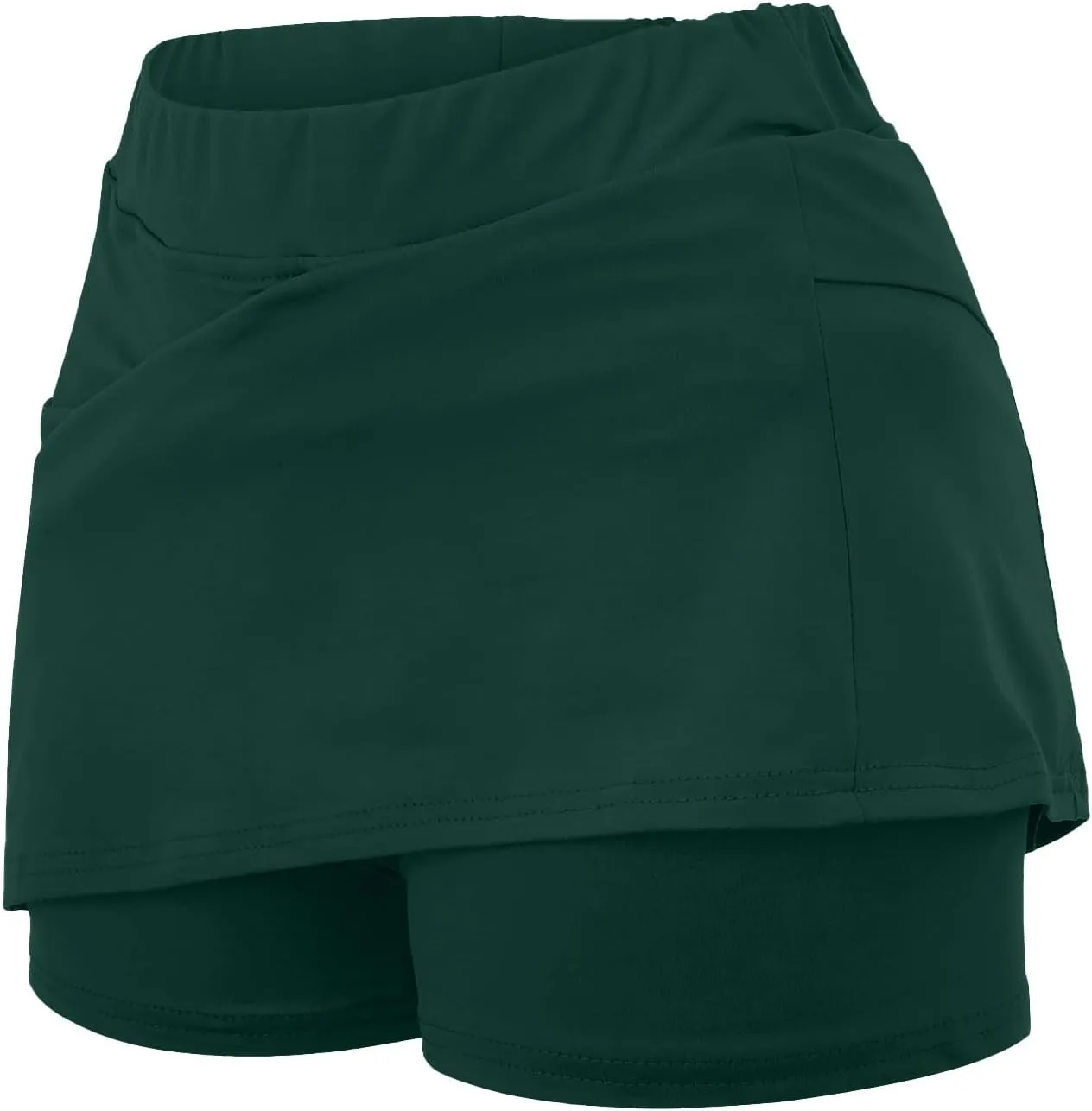 Womens Pocket Tennis Culottes Golf Athletic Tummy Control Skirt with Shorts Underneath Running Pickleball Yoga Skorts