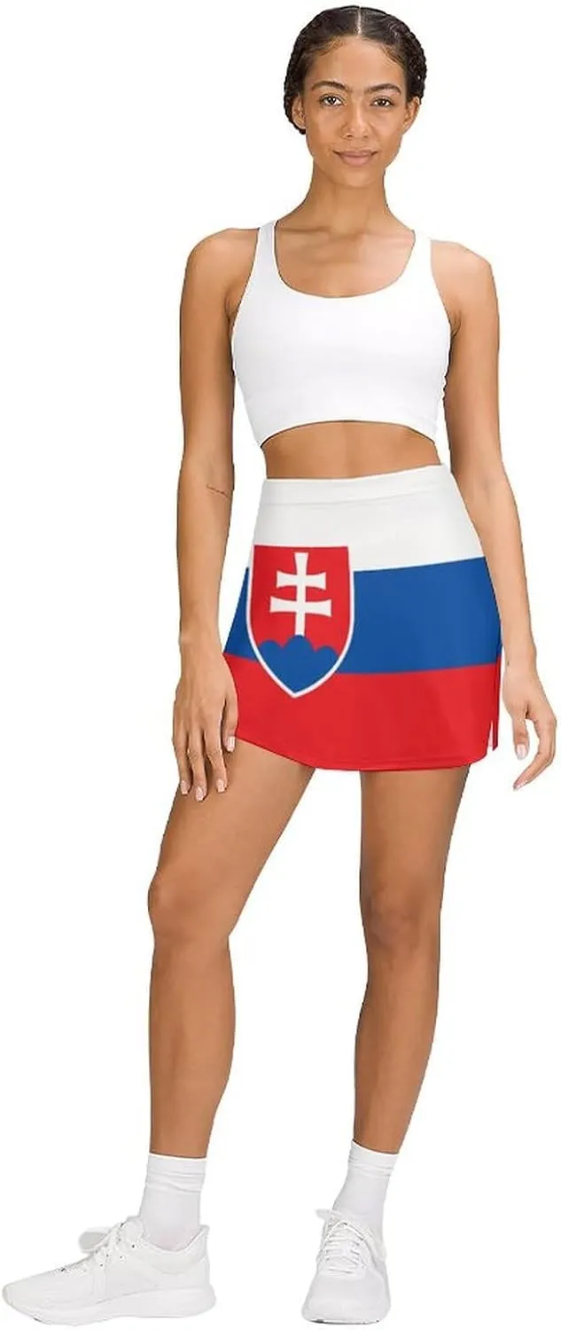 Womens Short Skirt Flag of Maryland Golf-Skirts Classic Mini Skirt High Waist Workout Skort