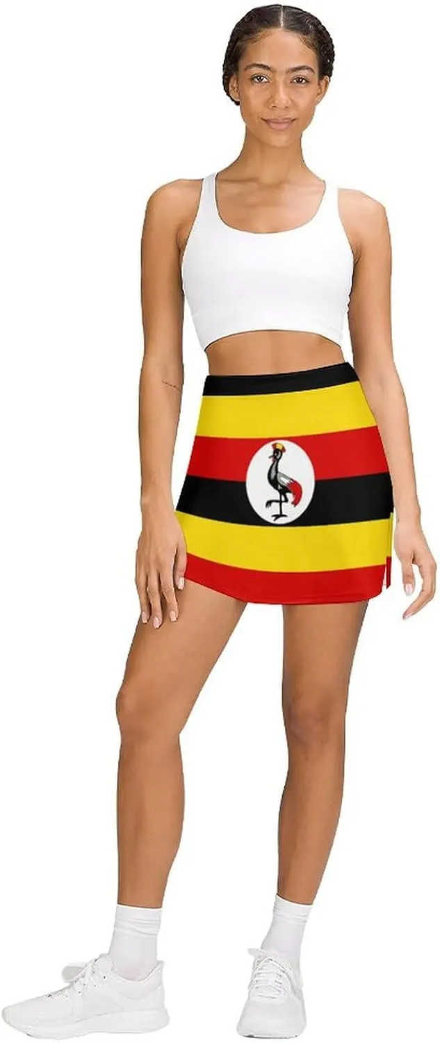 Womens Short Skirt Flag of Maryland Golf-Skirts Classic Mini Skirt High Waist Workout Skort