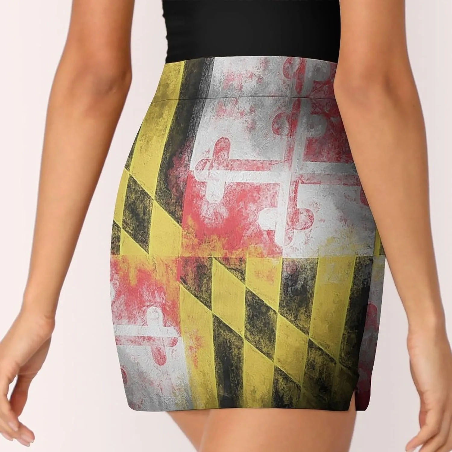 Womens Short Skirt Flag of Maryland Golf-Skirts Classic Mini Skirt High Waist Workout Skort