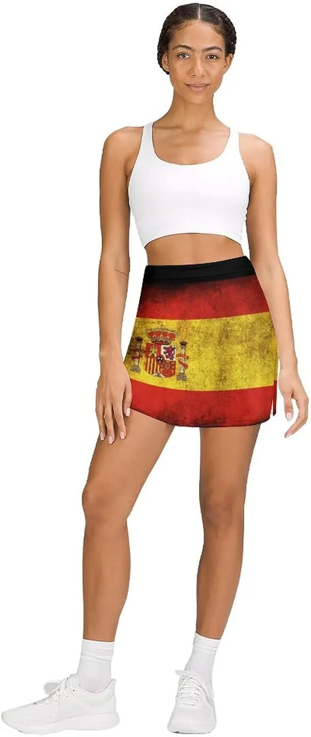 Womens Short Skirt Flag of Maryland Golf-Skirts Classic Mini Skirt High Waist Workout Skort