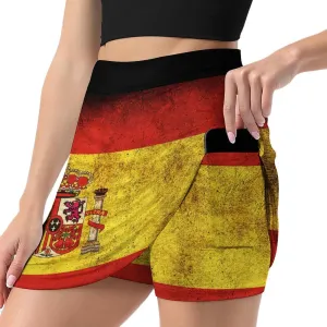 Womens Short Skirt Flag of Maryland Golf-Skirts Classic Mini Skirt High Waist Workout Skort