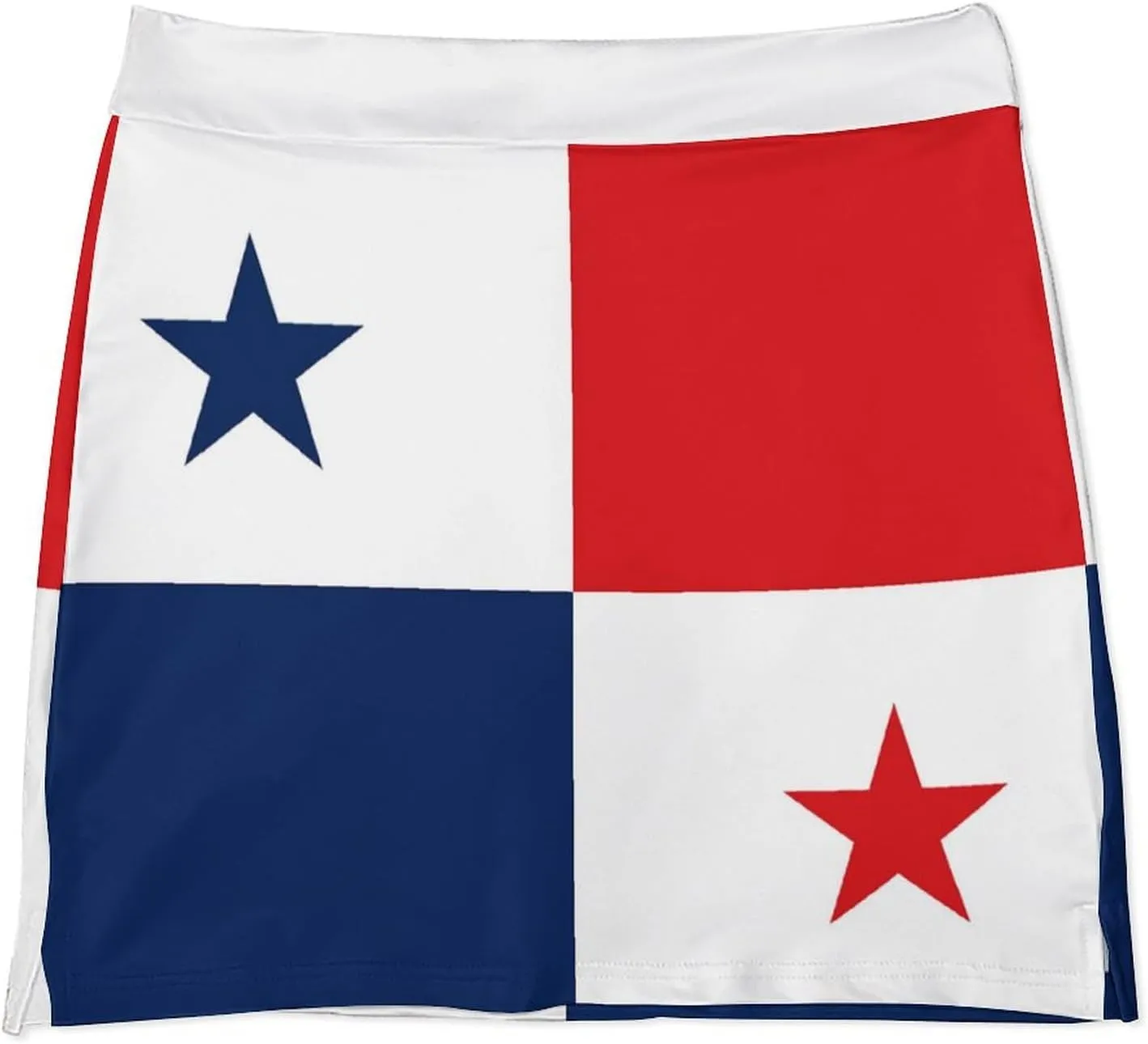 Womens Short Skirt Flag of Panama Golf-Skirts Classic Mini Skirt High Waist Workout Skort