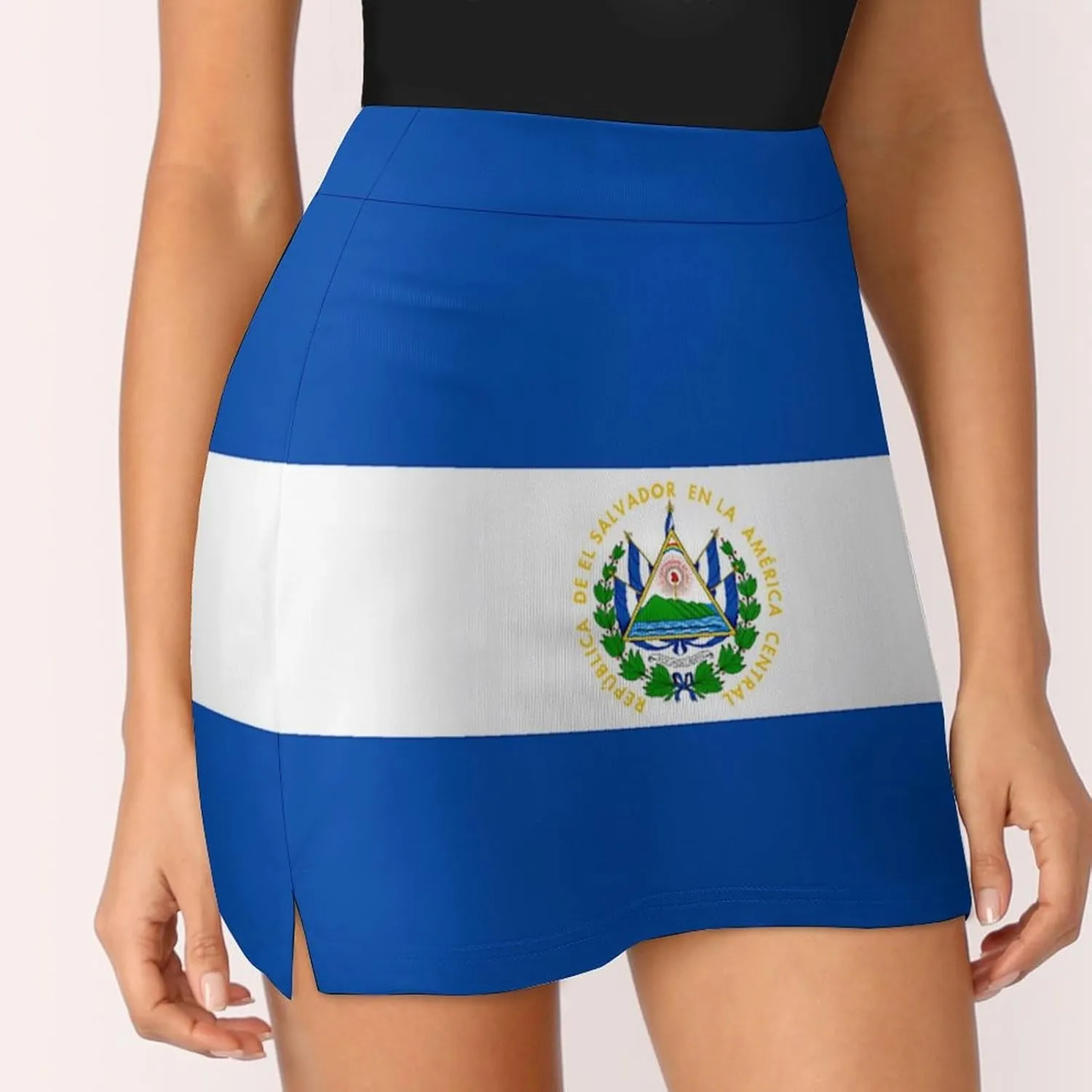 Womens Short Skirt Flag of Panama Golf-Skirts Classic Mini Skirt High Waist Workout Skort