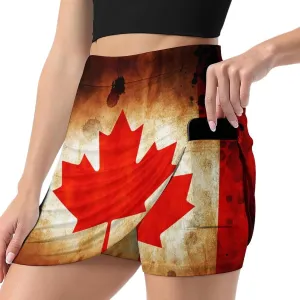 Womens Short Skirt Flag of Panama Golf-Skirts Classic Mini Skirt High Waist Workout Skort