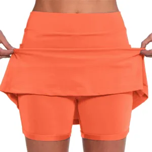 Womens Skorts with Pockets Tummy Control High Waisted Athletic Tennis Golf Skirts Plus Size Athletic Yoga Culottes
