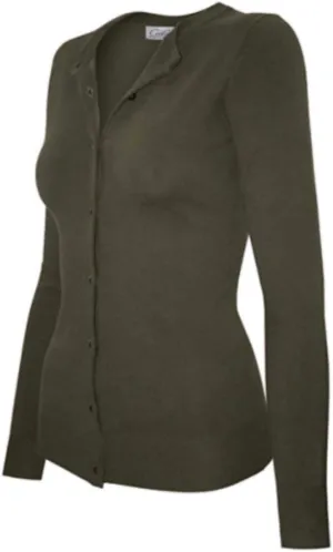 Women's Solid Basic Stretch Button Down Knit Sweater Cardigan