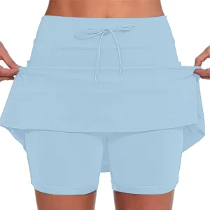 Women's Tennis Golf Skirts High Waisted with Pockets Inner Shorts for Athletic Skorts Sports Running Pants for Women