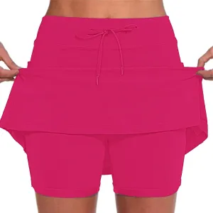 Women's Tennis Golf Skirts High Waisted with Pockets Inner Shorts for Athletic Skorts Sports Running Pants for Women