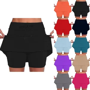 Women's Tennis Golf Skirts High Waisted with Pockets Inner Shorts for Athletic Skorts Sports Running Pants for Women