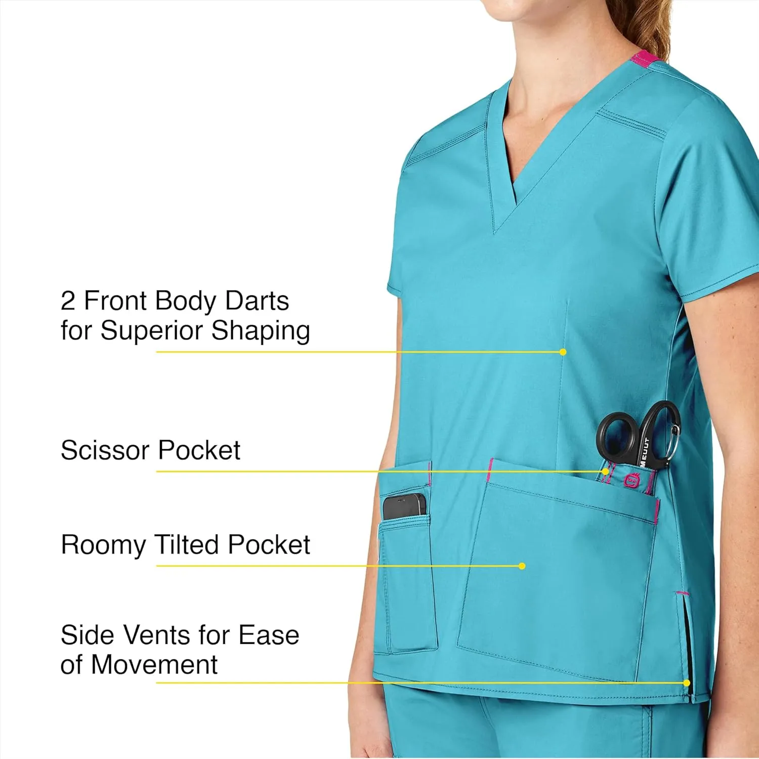 WonderWink Women's Wonderflex Verity Scrub Top