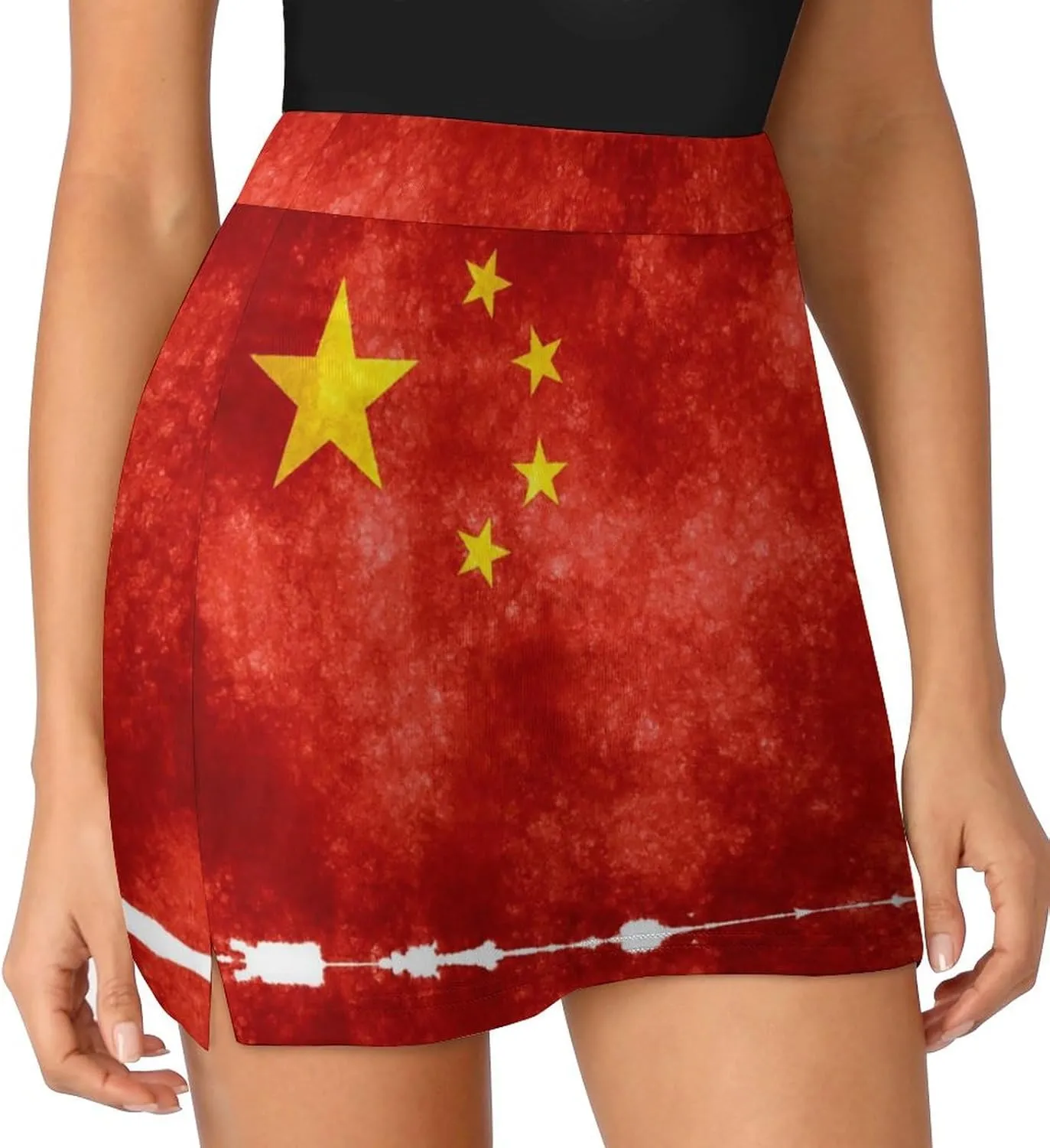 Zakqeik Womens Short Skirt Scotland Flag Golf-Skirts Loose Mini Skirt High Waist Workout Skort