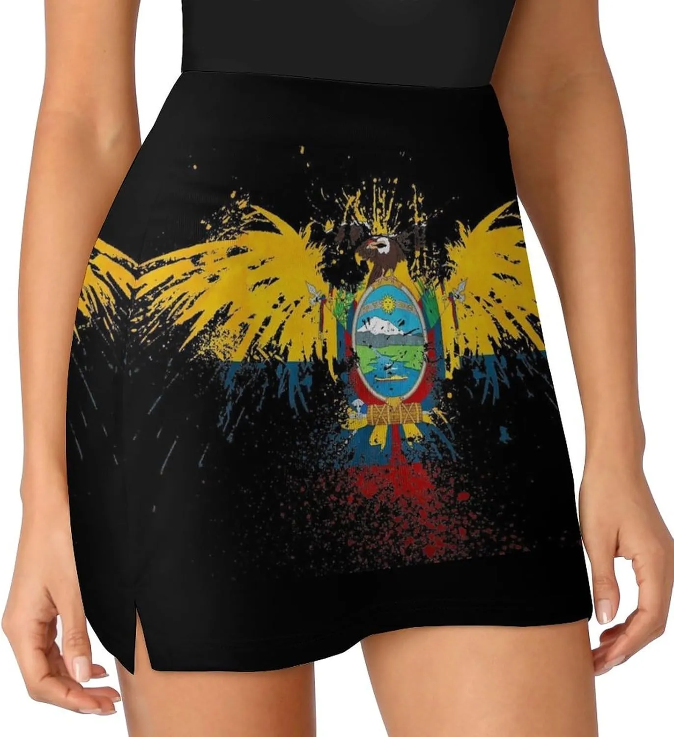 Zakqeik Womens Short Skirt Scotland Flag Golf-Skirts Loose Mini Skirt High Waist Workout Skort