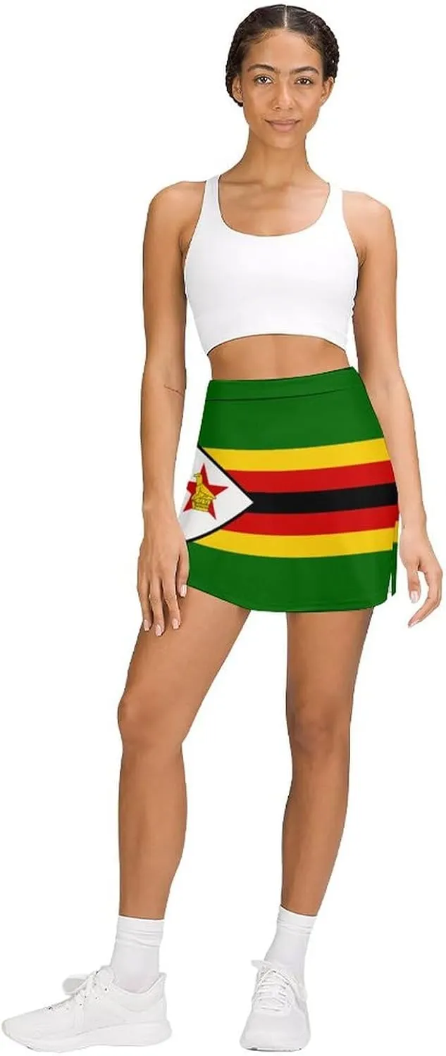 Zakqeik Womens Short Skirt Scotland Flag Golf-Skirts Loose Mini Skirt High Waist Workout Skort