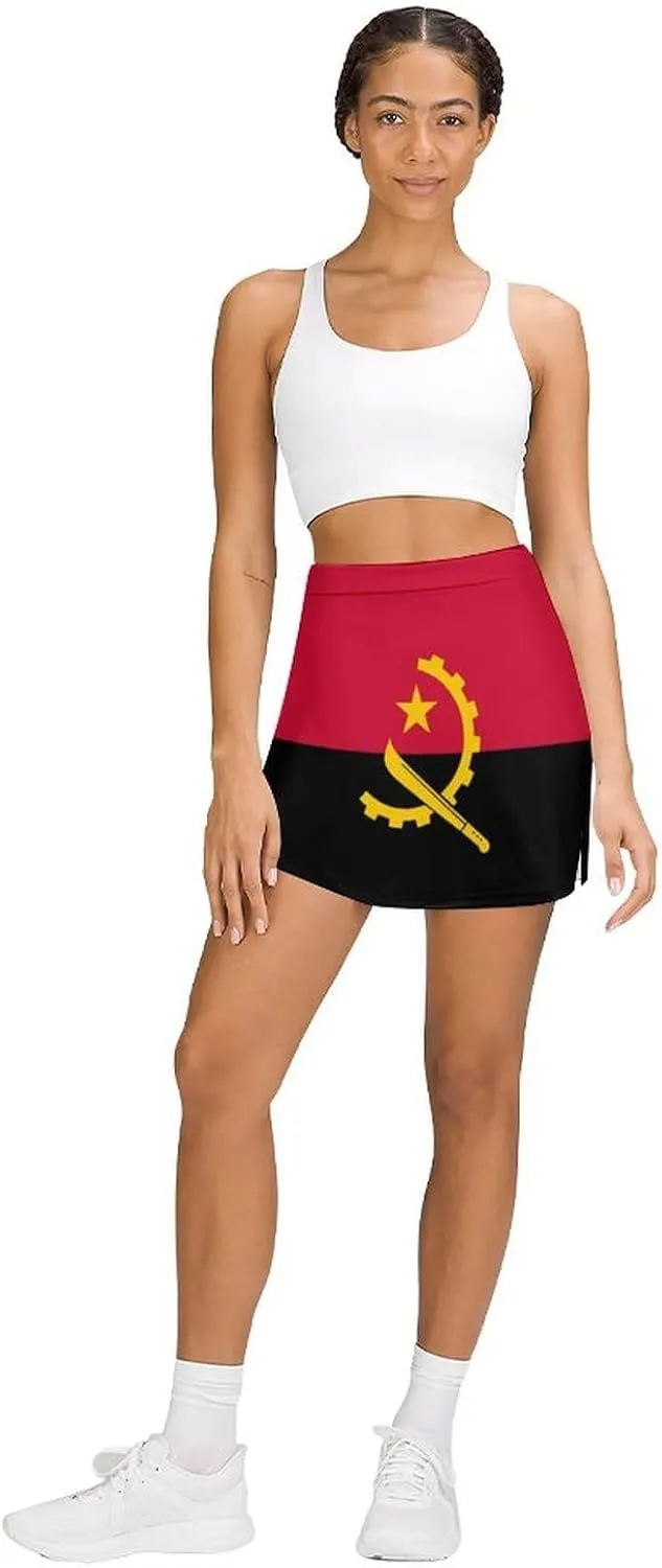 Zakqeik Womens Short Skirt Scotland Flag Golf-Skirts Loose Mini Skirt High Waist Workout Skort