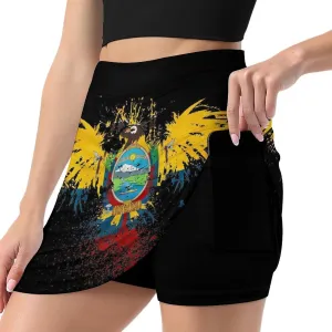 Zakqeik Womens Short Skirt Scotland Flag Golf-Skirts Loose Mini Skirt High Waist Workout Skort