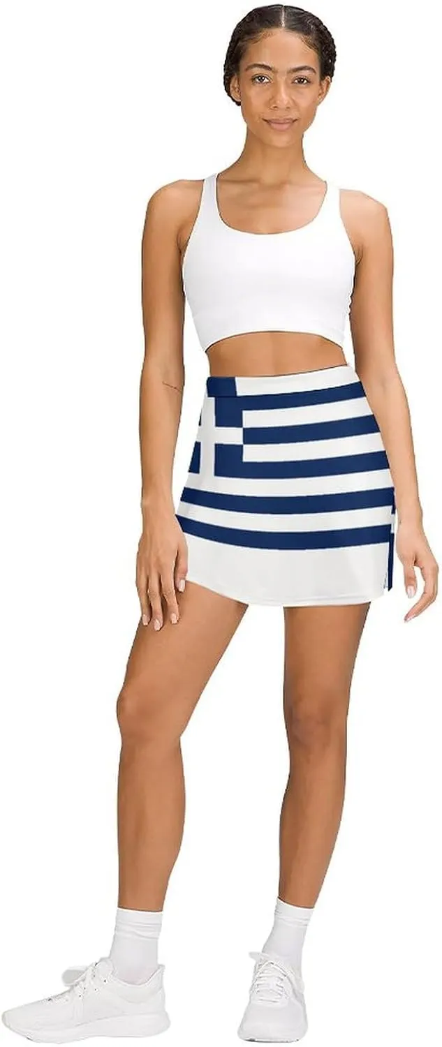 Zakqeik Womens Short Skirt Scotland Flag Golf-Skirts Loose Mini Skirt High Waist Workout Skort
