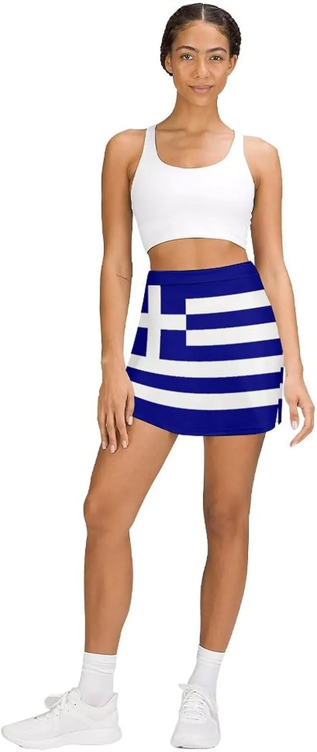 Zakqeik Womens Short Skirt Scotland Flag Golf-Skirts Loose Mini Skirt High Waist Workout Skort