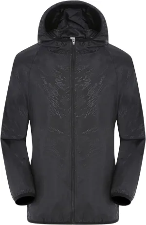 ZYXTIM Waterproof Rain Coat Unisex Sun Protection Lightweight Packable Quick Dry Hiking Windbreaker Oversize Workout Jackets
